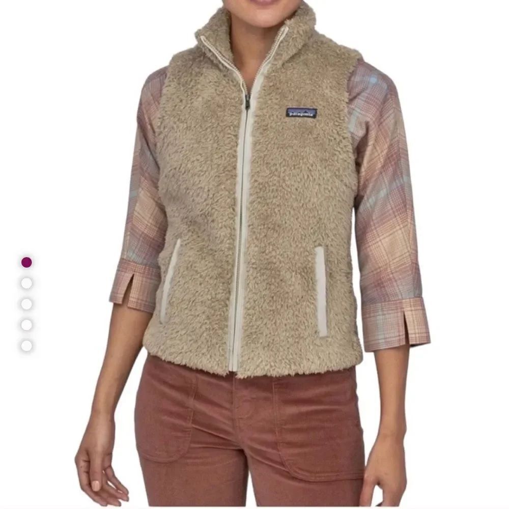 Patagonia Los Gatos Full Zip Vest Tan Khaki Fitted